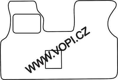 Koberec do kabíny VW T4 obytné auto 1990 - 2002 Colorfit bez cípu medzi sedadlami (4904)